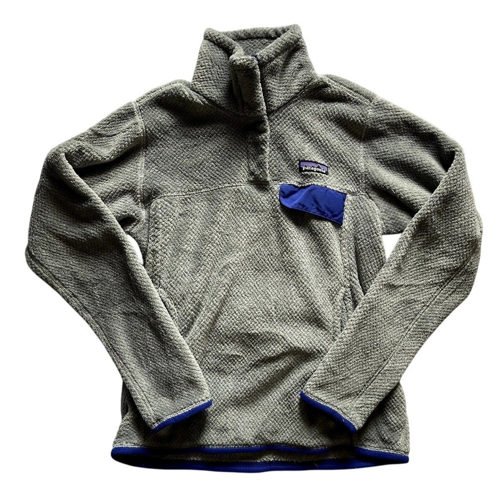 Patagonia Women's Re-Tool Snap-T Pullover Gray Blue Size S